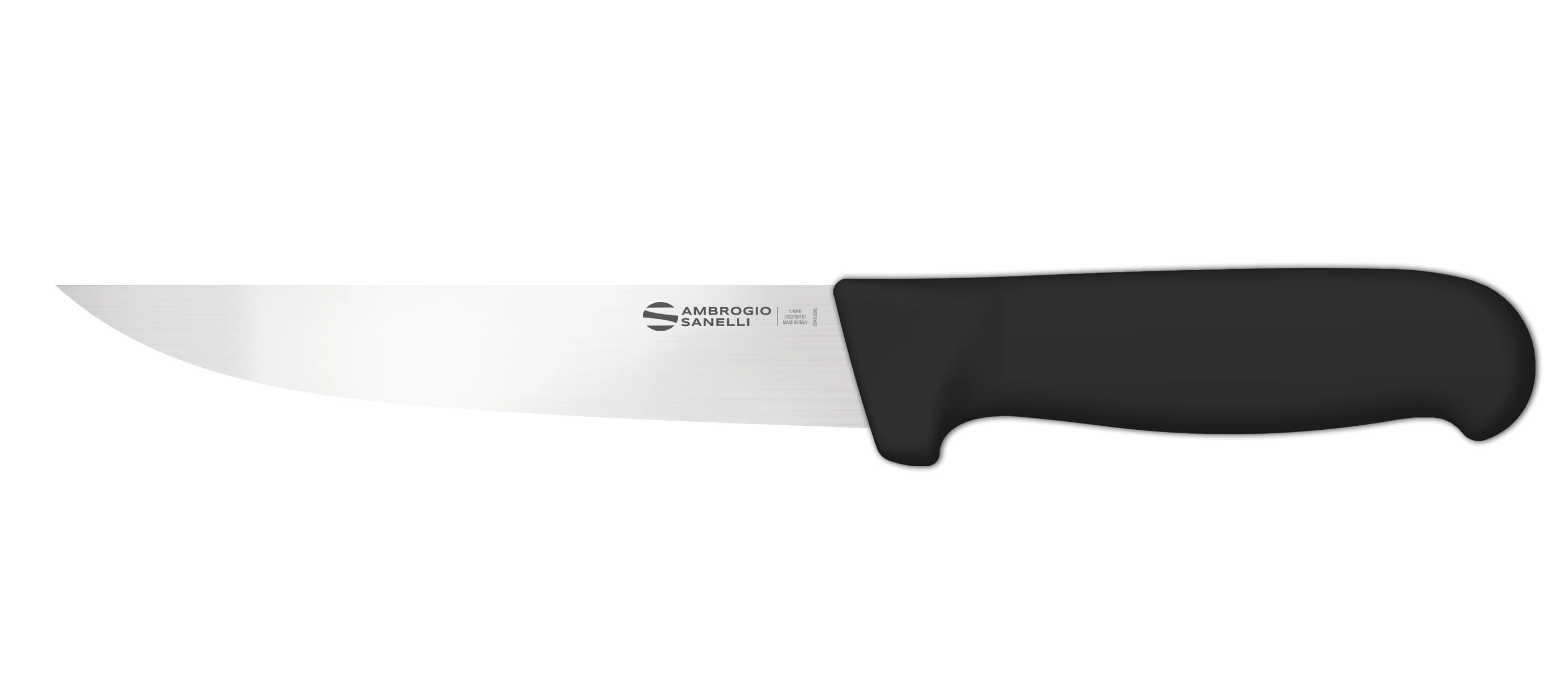 Нож Sanelli Ambrogio серии Supra, SD12018B, обвалочный 180 мм, черный