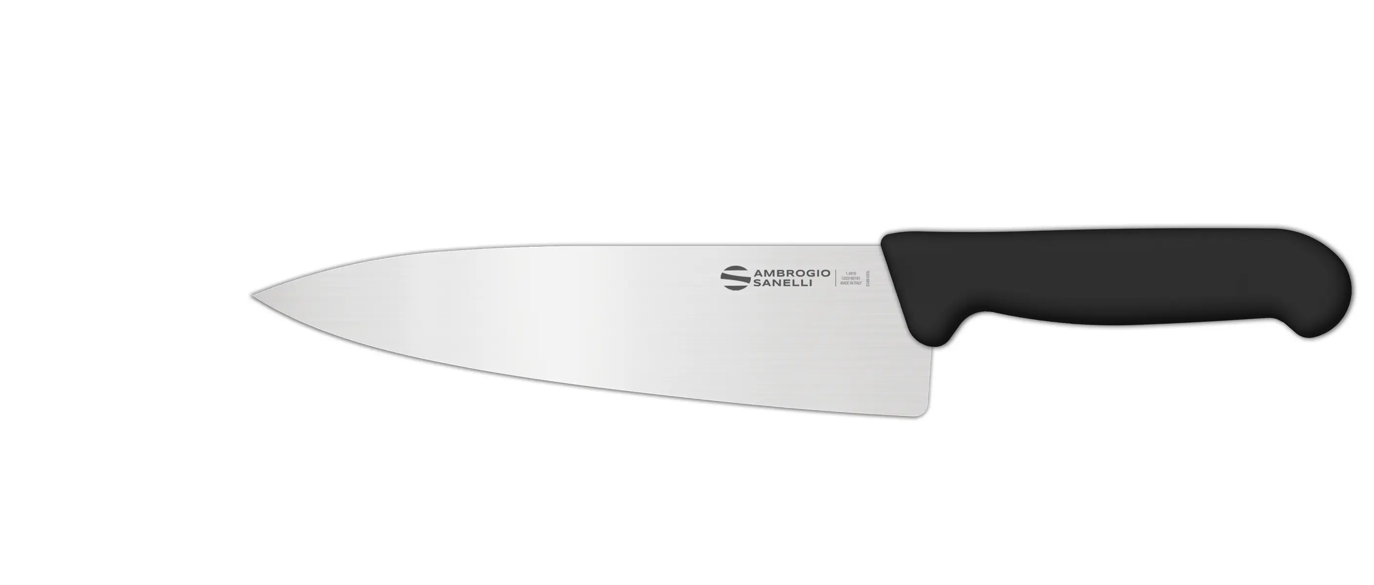 Нож Sanelli Ambrogio серии Supra, SC49018B, кухонный 180 х 45 мм, черный