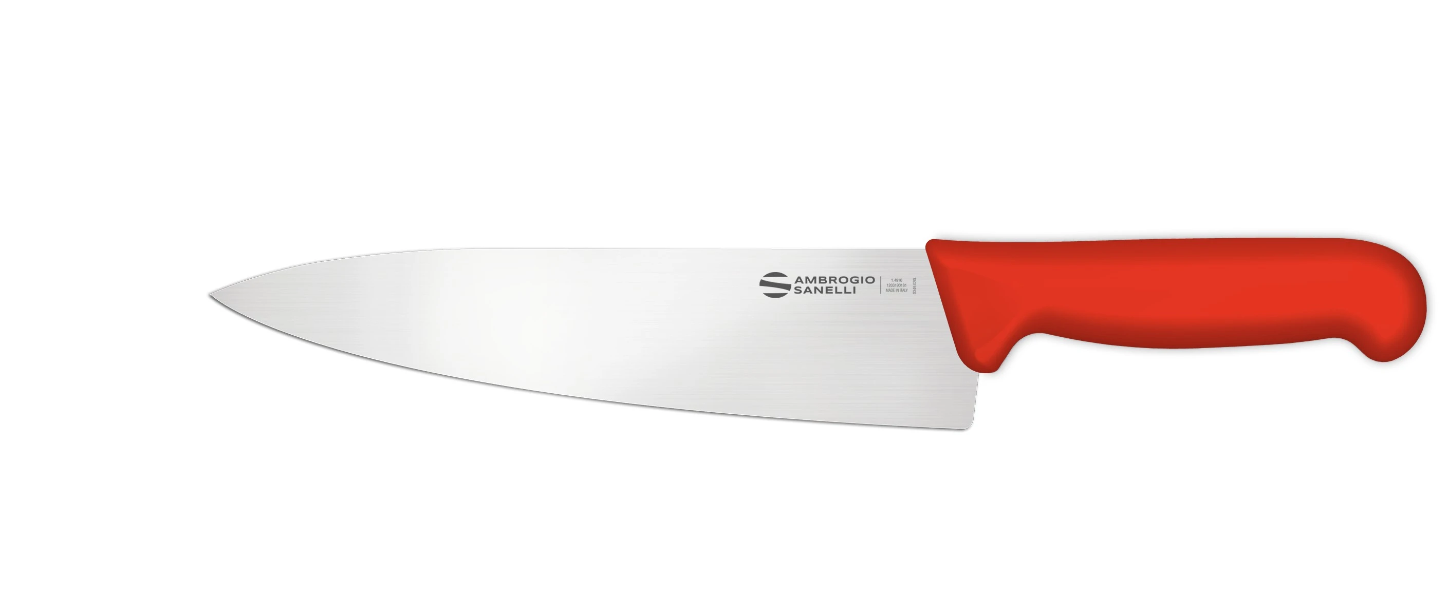 Нож Sanelli Ambrogio серии Supra Colore, SC49024R, кухонный 240 х 56 мм, красный
