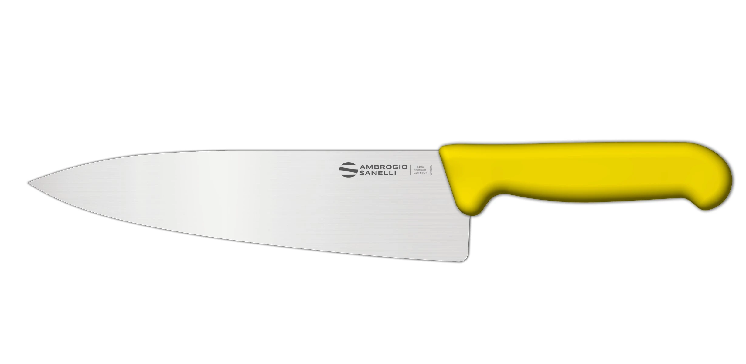 Нож Sanelli Ambrogio серии Supra Colore, SC49020Y, кухонный 200 х 48 мм, желтый